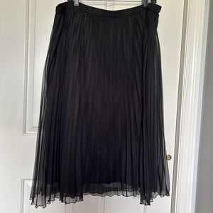 Elastic Waist Pleated Layered Skirt (H&M)